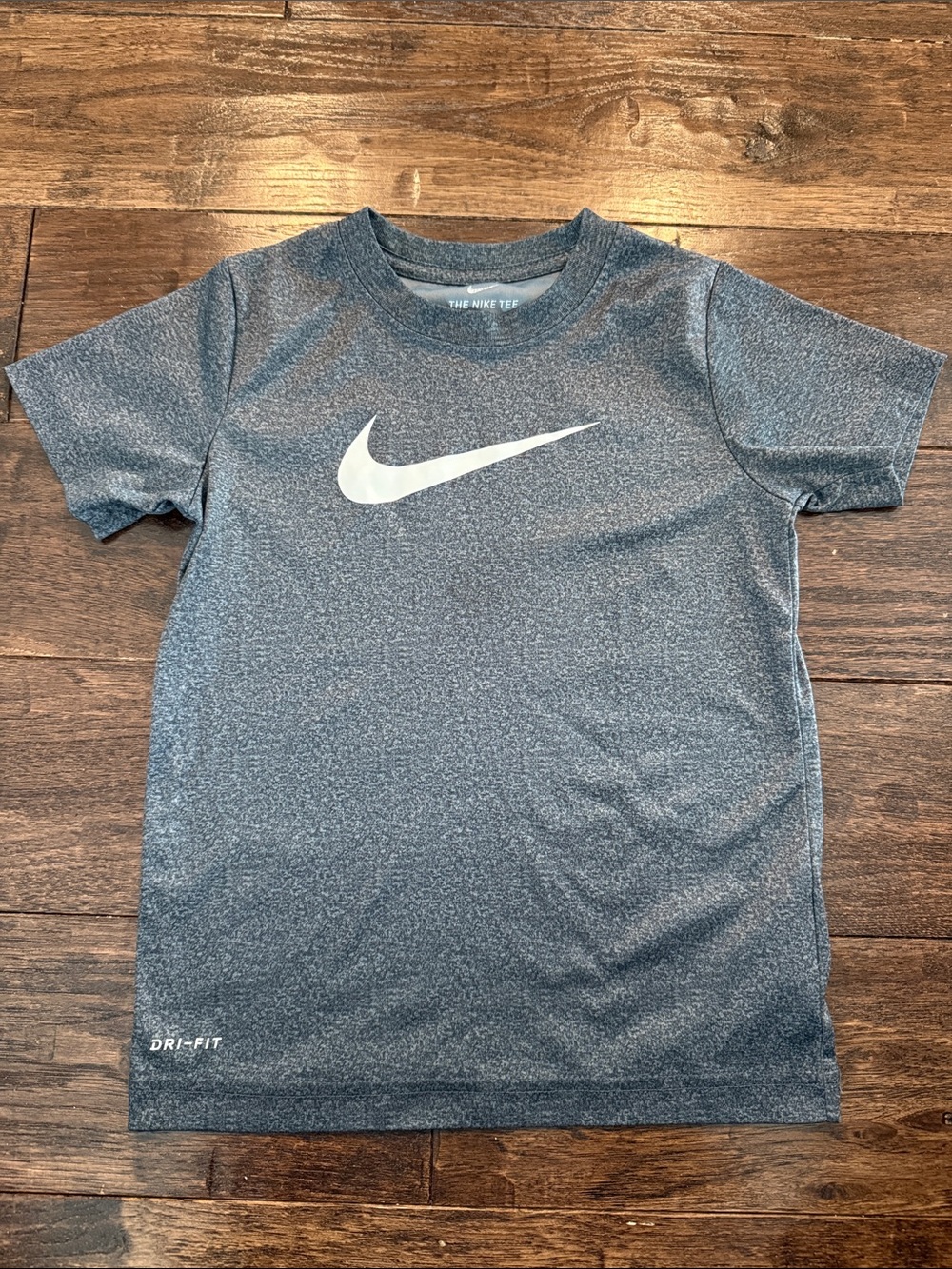 Nike Kids' Heathered Navy Blue Dri-FIT Short Sleeve Tee